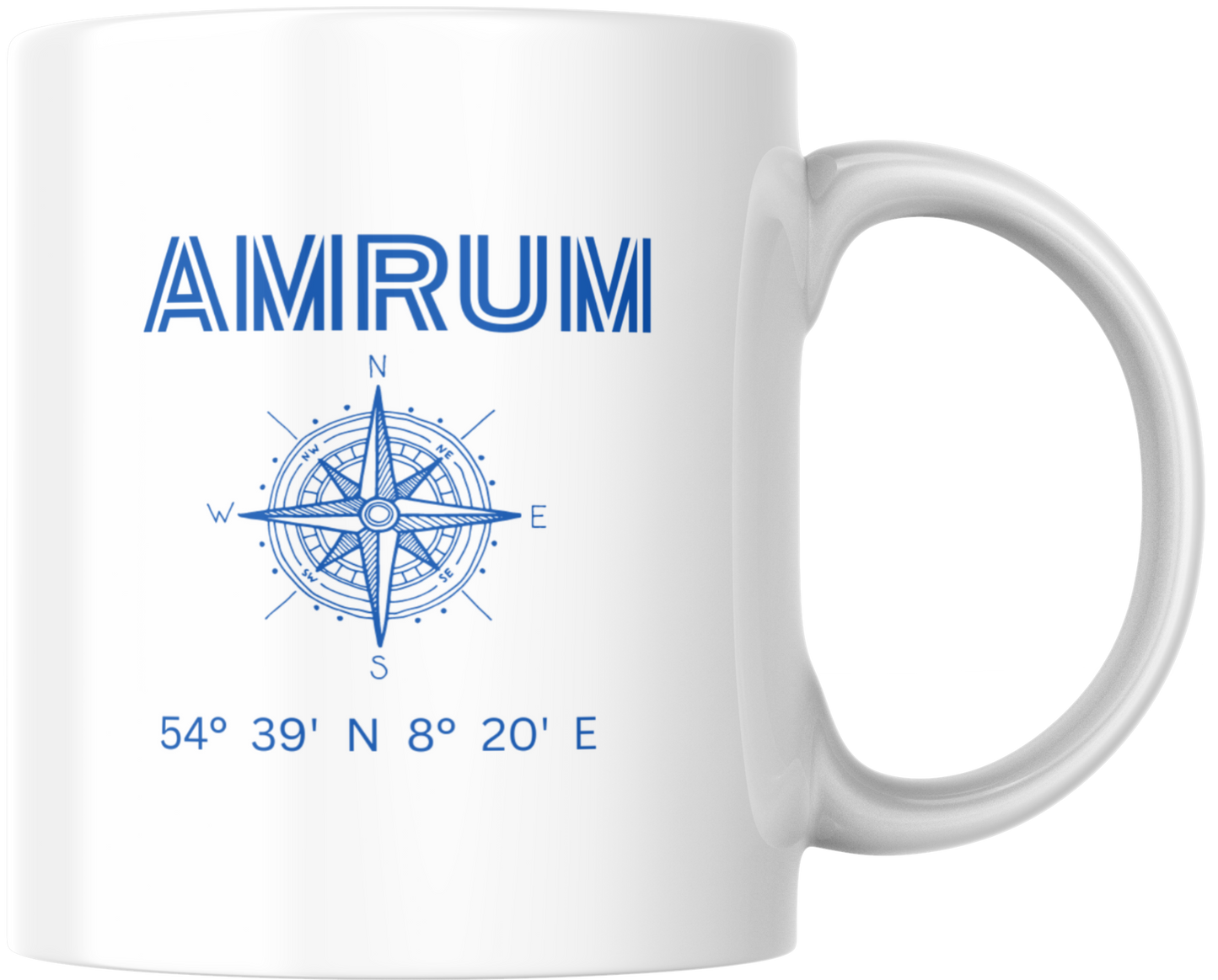 Amrum Tasse mit Inselliebe Motiv – Keramik Becher für Nordsee Fans, Geschenkidee für Urlaub & Heimkehrer