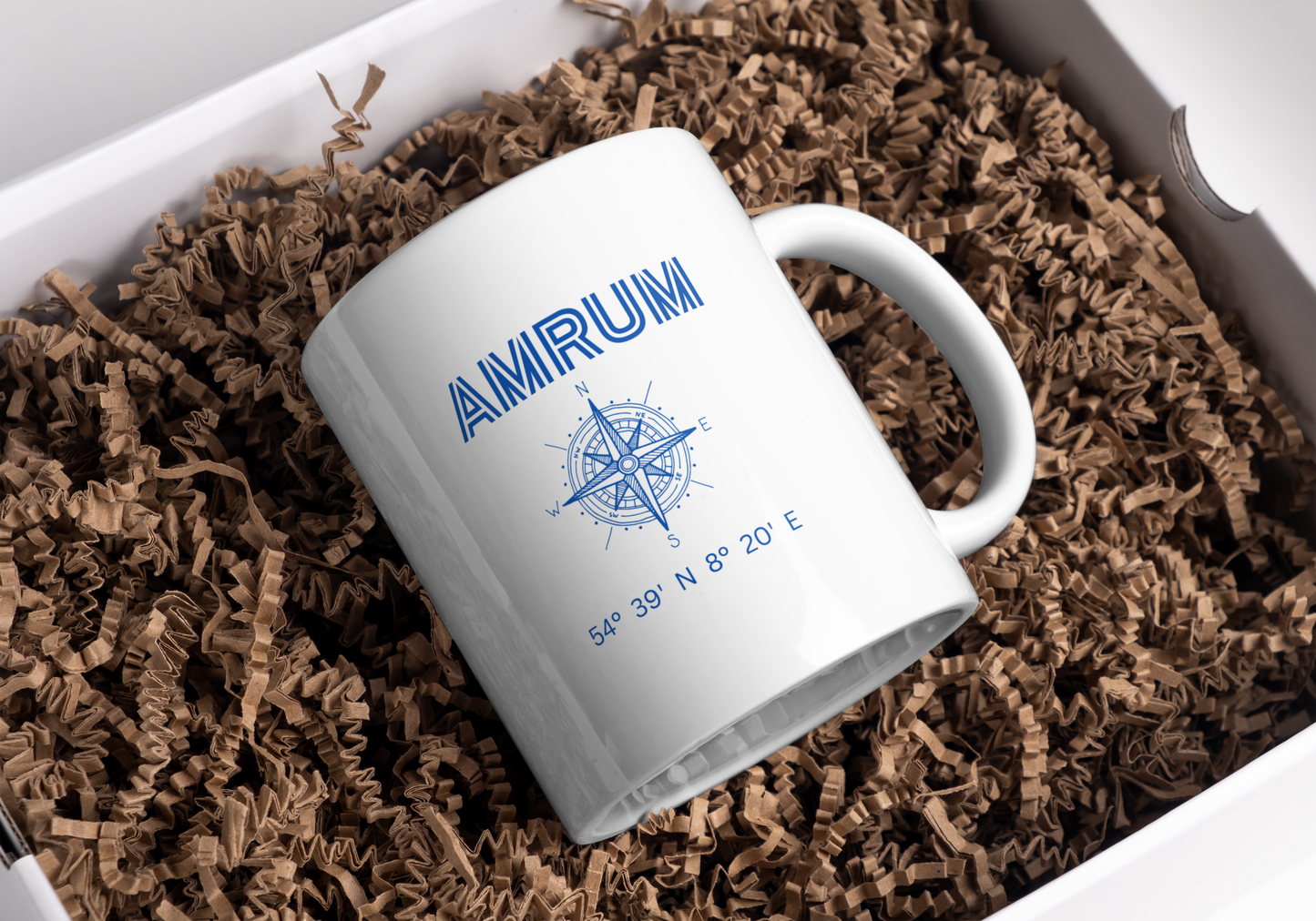 Amrum Tasse mit Inselliebe Motiv – Keramik Becher für Nordsee Fans, Geschenkidee für Urlaub & Heimkehrer
