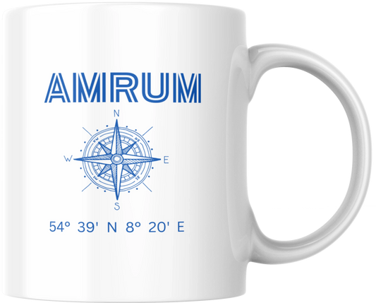 Amrum Tasse mit Inselliebe Motiv – Keramik Becher für Nordsee Fans, Geschenkidee für Urlaub & Heimkehrer - Schönes schenken