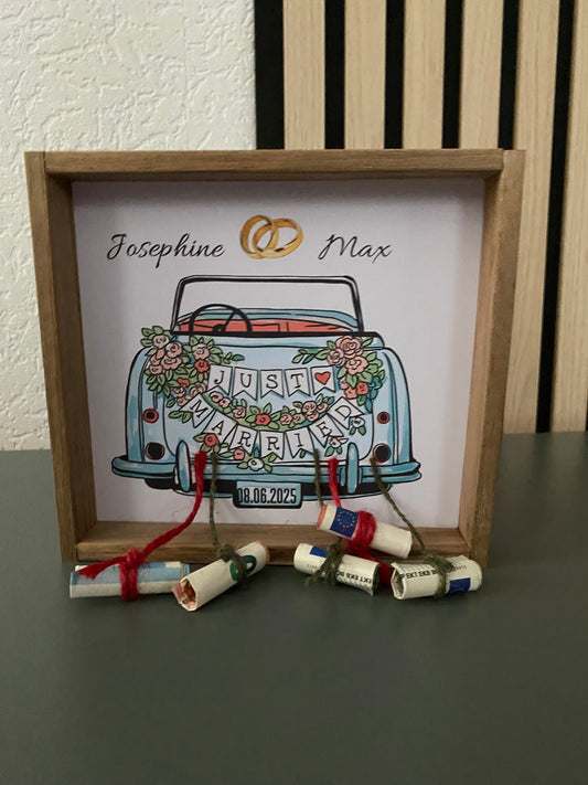 Geldhochzeitsgeschenk personalisiert
