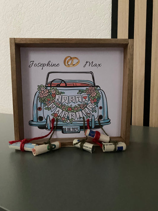 Geldhochzeitsgeschenk personalisiert